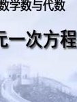 初中数学数与代数—一元一次方程